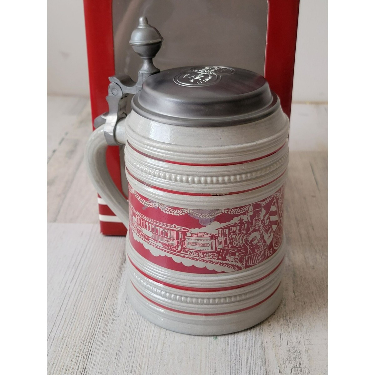 Rastal LehMann LGB 1986 beer stein cup pewter collectible train