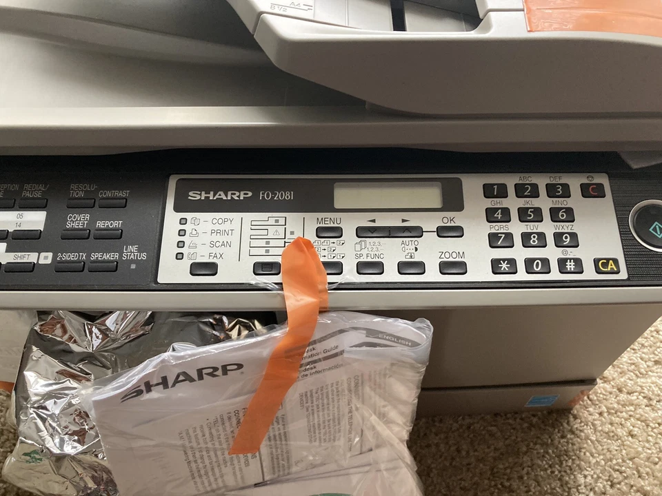 Sharp FO-2081 Laser Printer-new Open Box Never Been Unwrapped With OG Box & Ink - Image 2 of 4