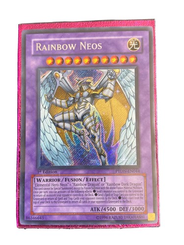 2008 Yugioh! 1st Ed RAINBOW NEOS #PTDN-EN044 Secret Rare 💎 DSG 6