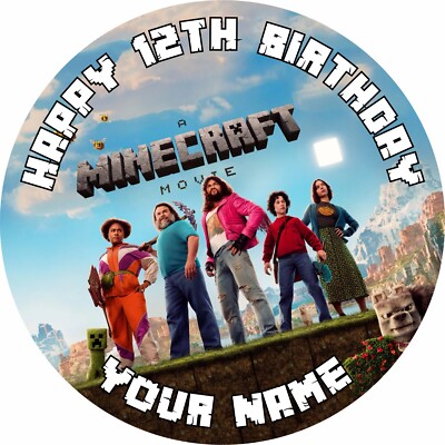 Mine Craft Film personalisierte essbare Tortenaufleger & Cupcake-Aufleger