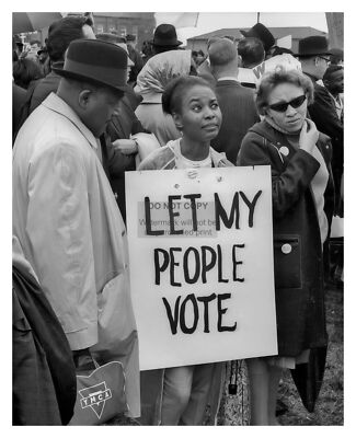 LET MY PEOPLE VOTE CIVIL RIGHTS PROTESTER 8X10 PHOTOGRAPH REPRINT | eBay