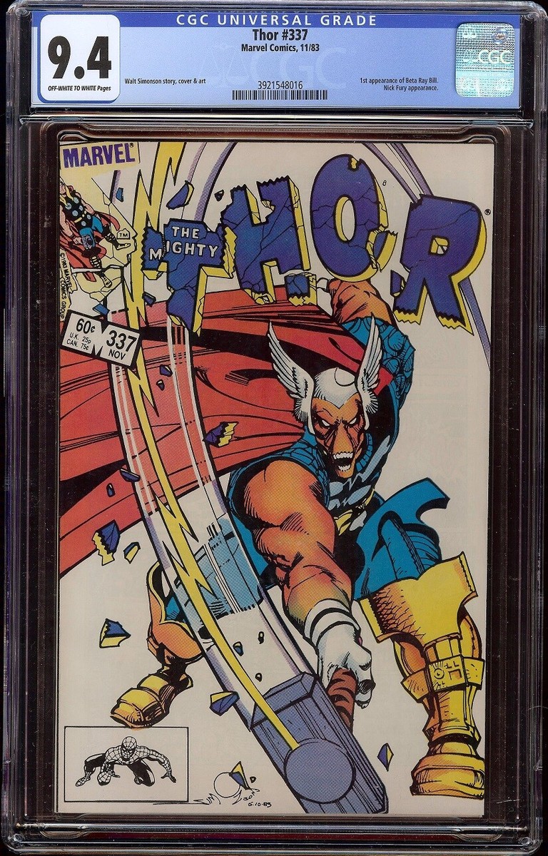 Thor # 337 CGC 9.4 OW/W (Marvel, 1983) 1st appearance Beta Ray