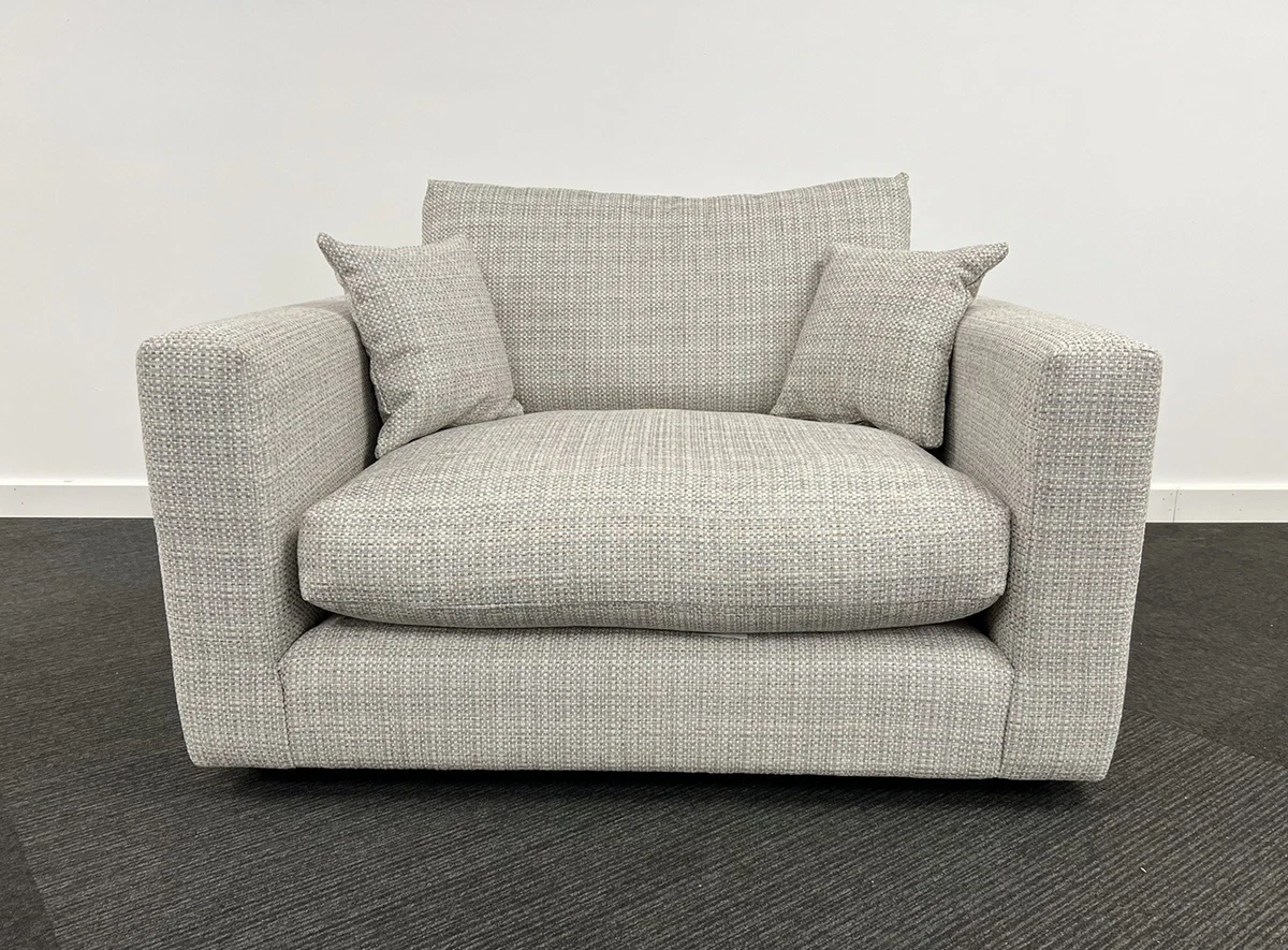 Dillon 2 Seater Snuggle Chair By Sofa Workshop Verdi Marble RRP 2595