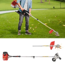 43CC 2-Stroke Gas Grass String Trimmer Two Blade Heads Weed Eater Wacker 1250W