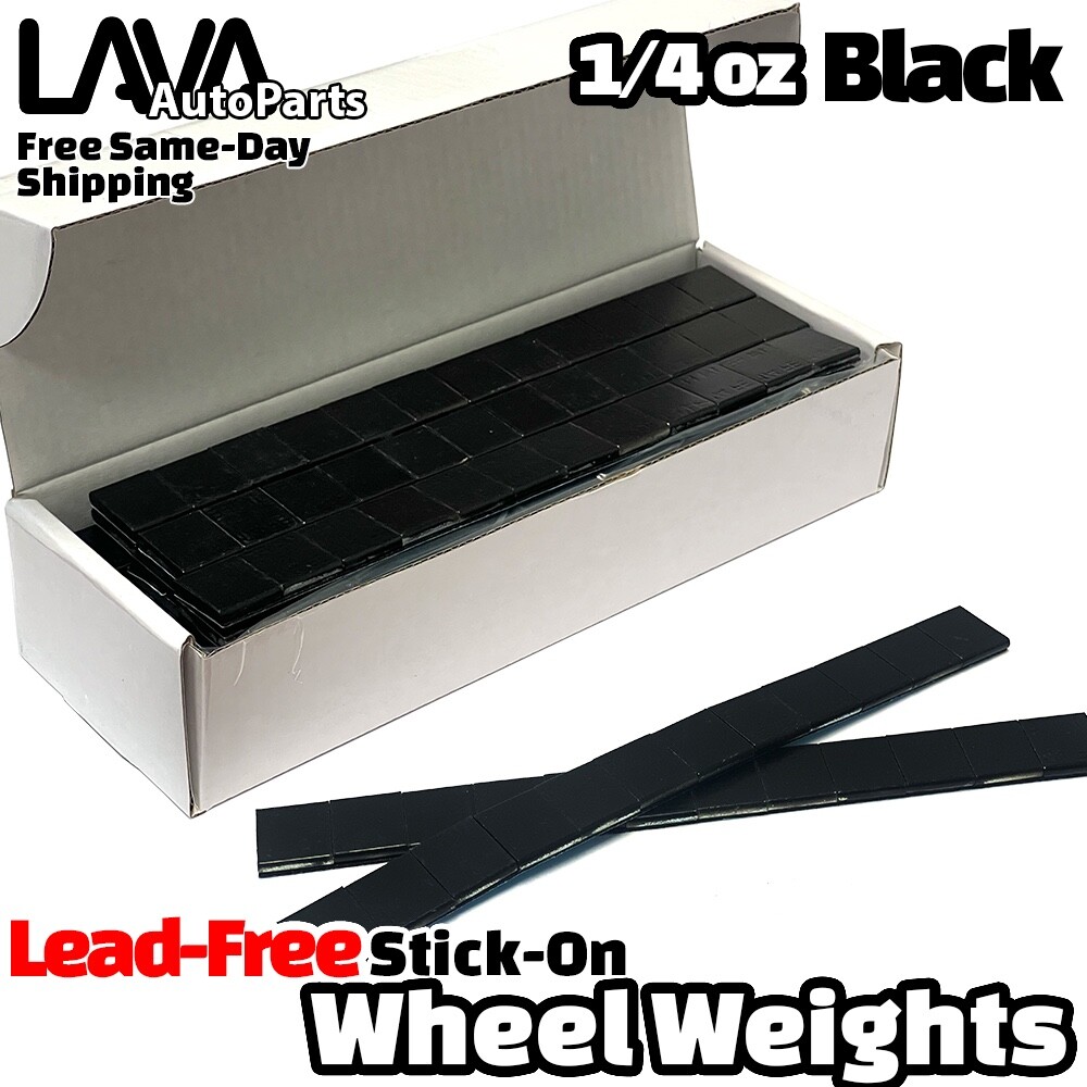 ペーパーウェイト 1 Box 1/4 oz Black Wheel Weights Stick-on Adhesive Tape Total 180