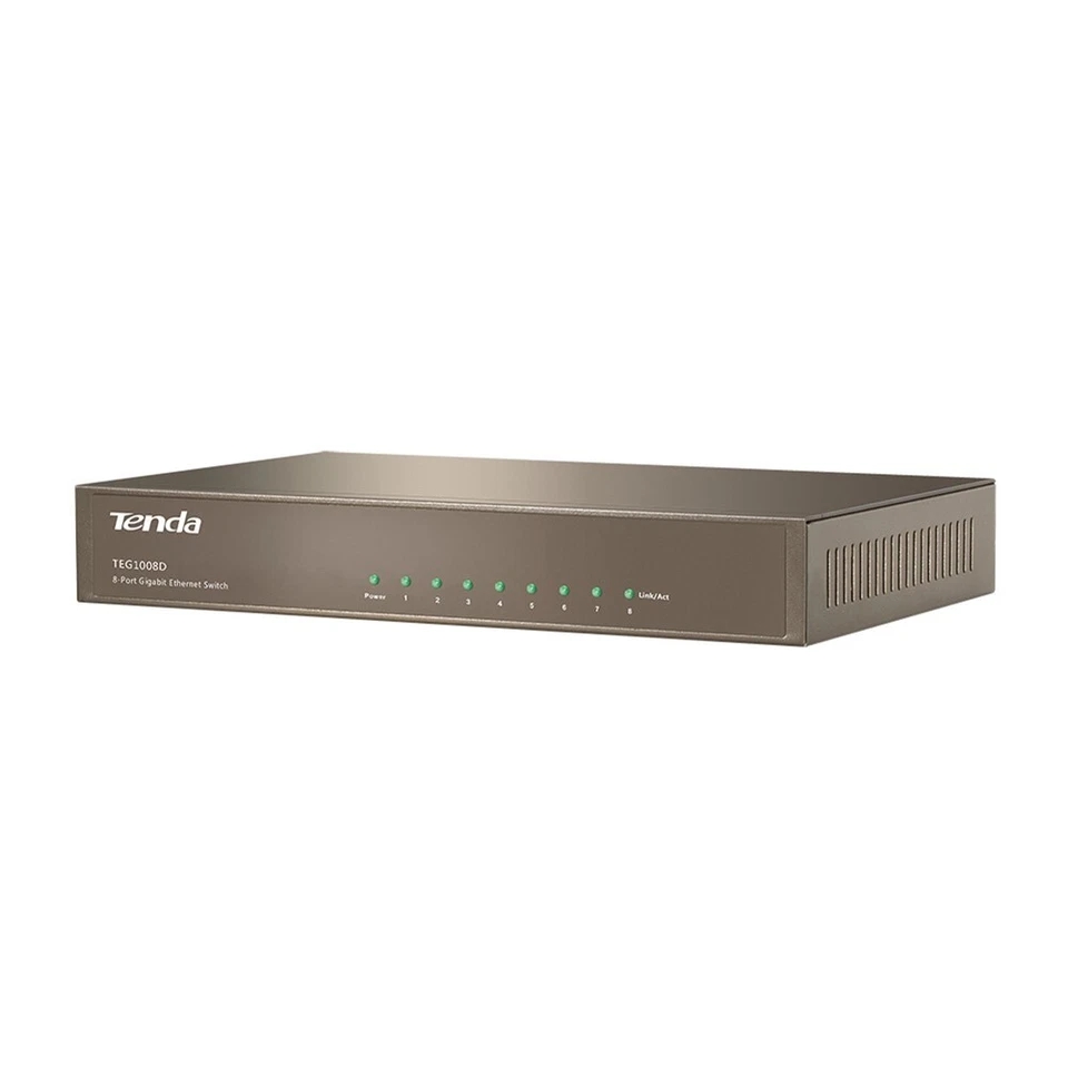 8-Port 10/100/1000Mbps Gigabit Ethernet LAN Desktop Unmanaged Switch PC Laptop - Image 2 of 3