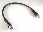 Short TV Aerial Plug to Socket 300mm Cable Moulded Connectors 75 Ohm OM0847