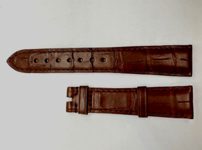 Omega 19mm x 15mm Brown Leather Band Strap Z019958 | eBay