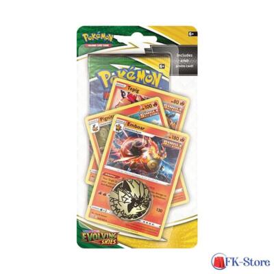 Pokemon Sword & Shield 7.0 - Evolving Skies - Premium Checklane Blister Emboar (