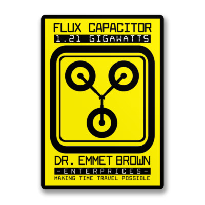 Back to the Future 1985 DeLorean Flux Capacitor 7cm Sticker Aufkleber
