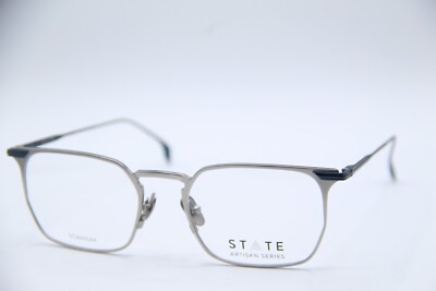 NEW STATE OSAKA NAVY SILVER COBALT AUTHENTIC DESIGNER FRAMES EYEGLASSES 54-20 K1