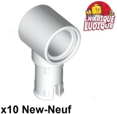 LEGO Technic 10x Stift Friction Grate IN Längsrichtung 1 Hole Weiß/White 15100