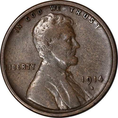 1914-S 1C Lincoln Wheat Cent VF K15986