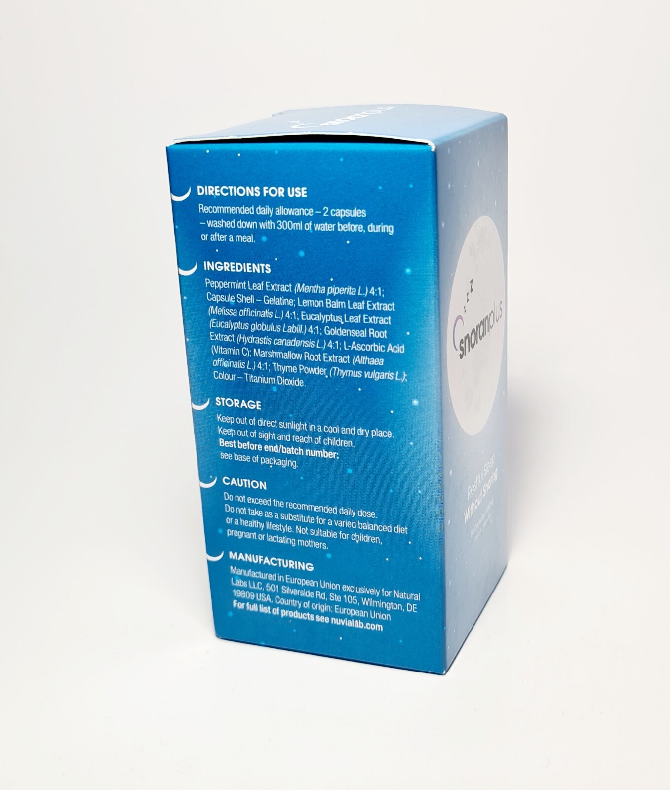 Snoran Plus Restful Sleep Without Snoring, 60 capsules 742832814065