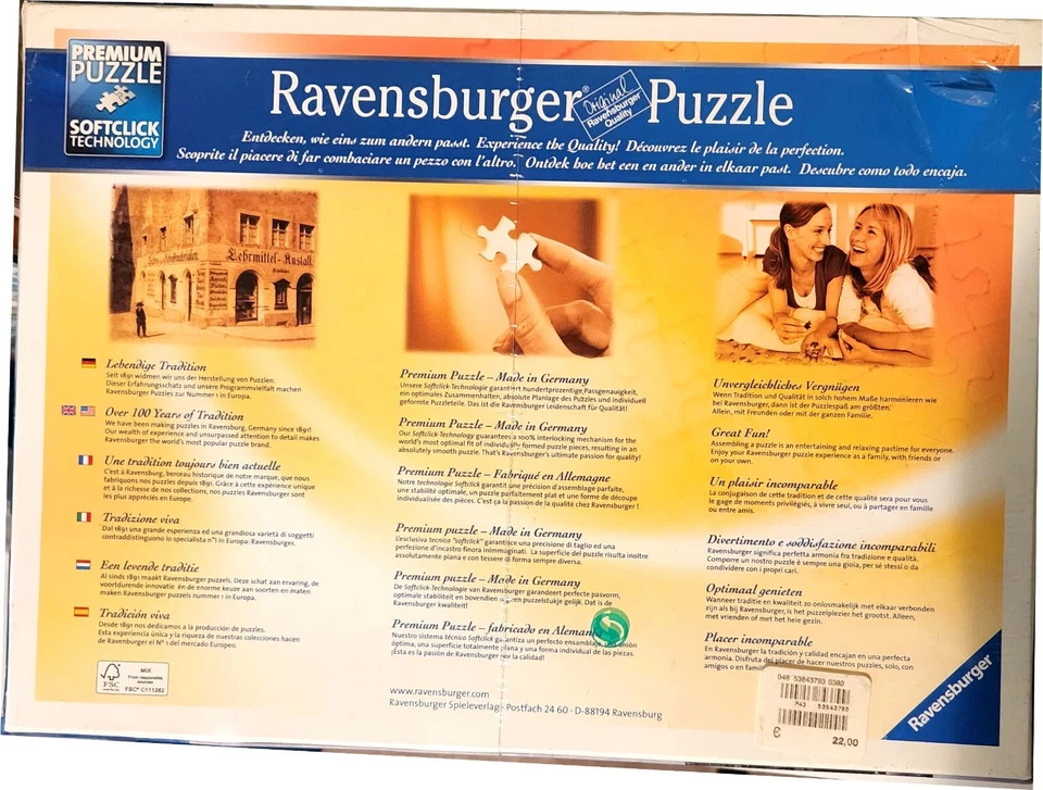 Rompecabezas Ravensburger original París y el Sena Dark 1000 piezas escena Moody Paris Foto 2 de 2