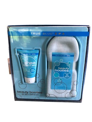 NOS Bath & Body Works True Blue She It Isn t So Foot Cream Gift Set Gel Booties