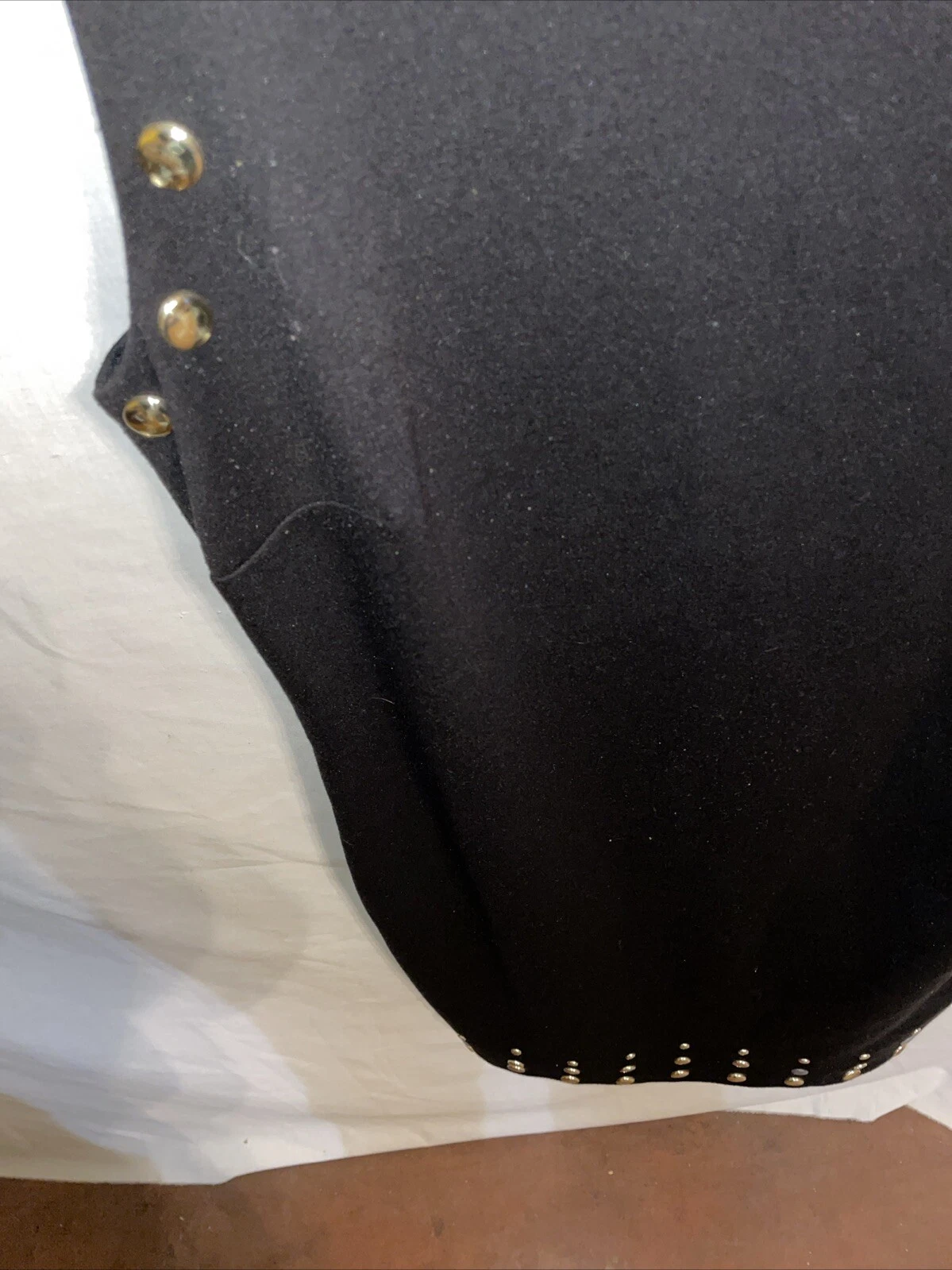 Abito MIDI donna Michael Michael Kors taglia media nero bottoni oro che esce