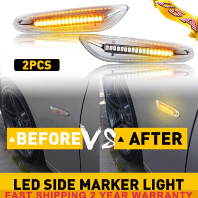 Dynamic LED Side Light Marker fit 08-13 BMW 1 E82 Series Coupe E88 Accessories