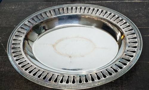 Vintage Cavalier Silver Plated Tray Removable Glass Snack Wares Spoon England - Picture 8 of 11