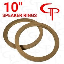 10" inch Speaker Rings MDF GP Car Audio Fiberglass Mounting Spacer 1 PAIR 10"