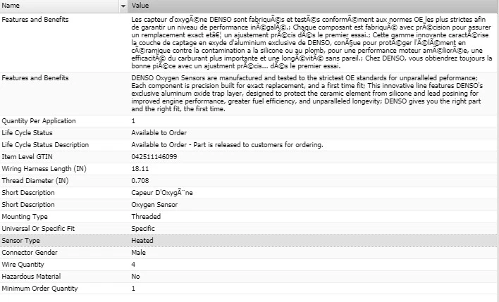 Sensor de oxígeno derecho Denso aguas abajo para Lincoln MKS 2010 V6-3,5 L Foto 2 de 4