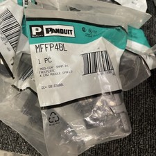 (13) Panduit MFFP4BL Mod Com Snap In Faceplate 4 Low Module Spaces