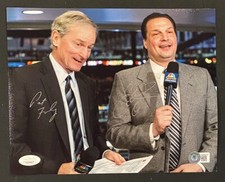 Eddie Olczyk Pat Foley Chicago Blackhawks NHL Signed 8x10 Photo ~ JSA COA