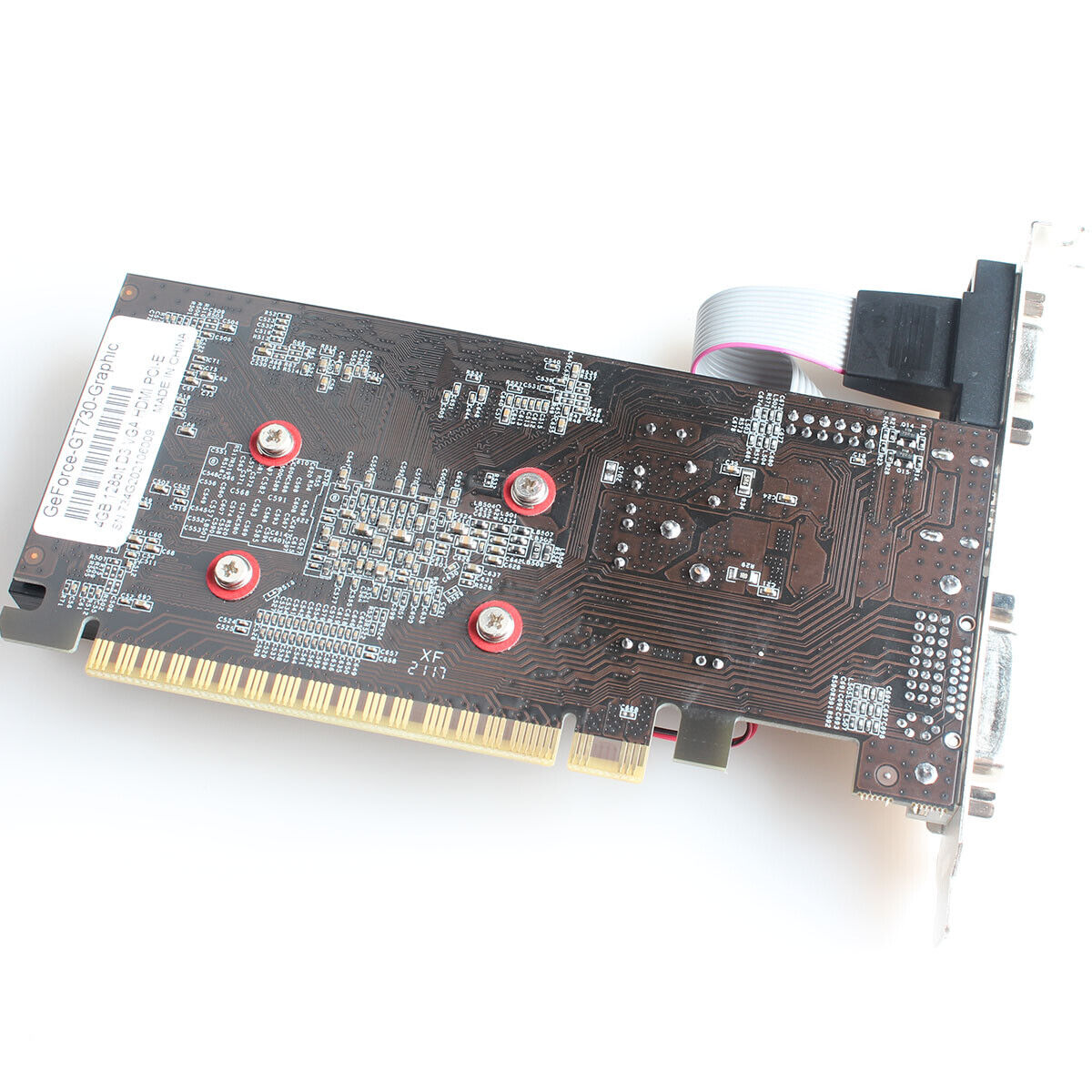 SAPLOS GT 730 4GB DDR3 128-bit, Low Profile Graphics Card, HDMI, DVI, VGA,  PC Video Card, Computer GPU for Working, Low Power, PCI Express x16, 2K