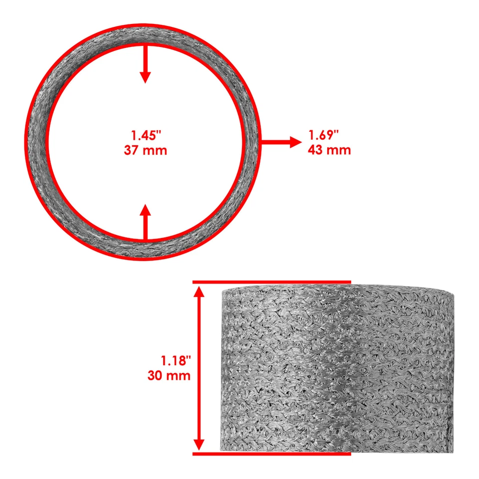 Exhaust Muffler Pipe Gasket for Suzuki SV650 SV650A SV650S SV650Sa 1999-2008 Foto 2 de 4