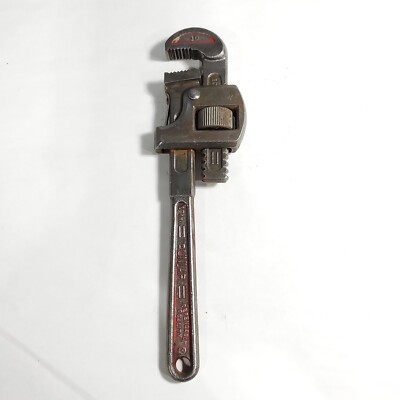Vintage Dunlap 10'' Adjustable Pipe Wrench Forged in USA