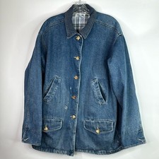 Vintage Cherokee Lined Denim Chore Rancher Jacket Size Medium