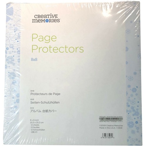 Creative Memories 8x8 Scrapbook Page Protectors 2008 Set 12 Sheets NIP