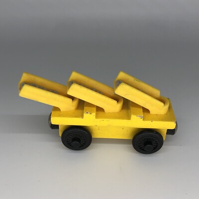 Vintage Wooden Railway Thomas the Train Repair Chute Car Tender Friends Yellow