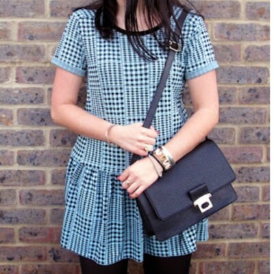 NWT Topshop black blue gingham shirt dress size 10 US. Bought at Topshop  London. | eBay