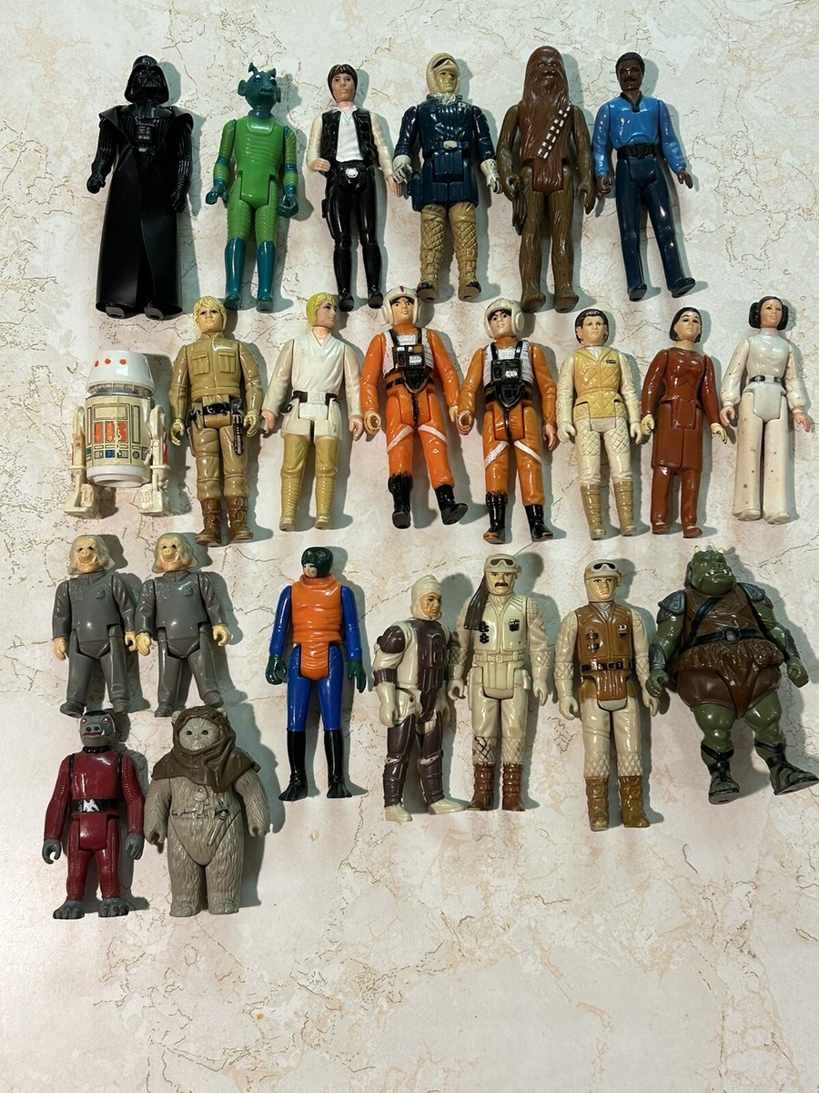 Vintage Lot Of Star Wars Action Figures From 1977 1978 1980 1983