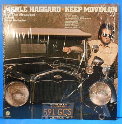 MERLE HAGGARD KEEP MOVIN' ON  LP 1975 ORIGINAL SHRINK GREAT CONDITION! VG+/VG+!A