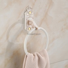 European Style Round Bath Towel Ring Holder Bathroom Towel Rack Clothes Hanger
