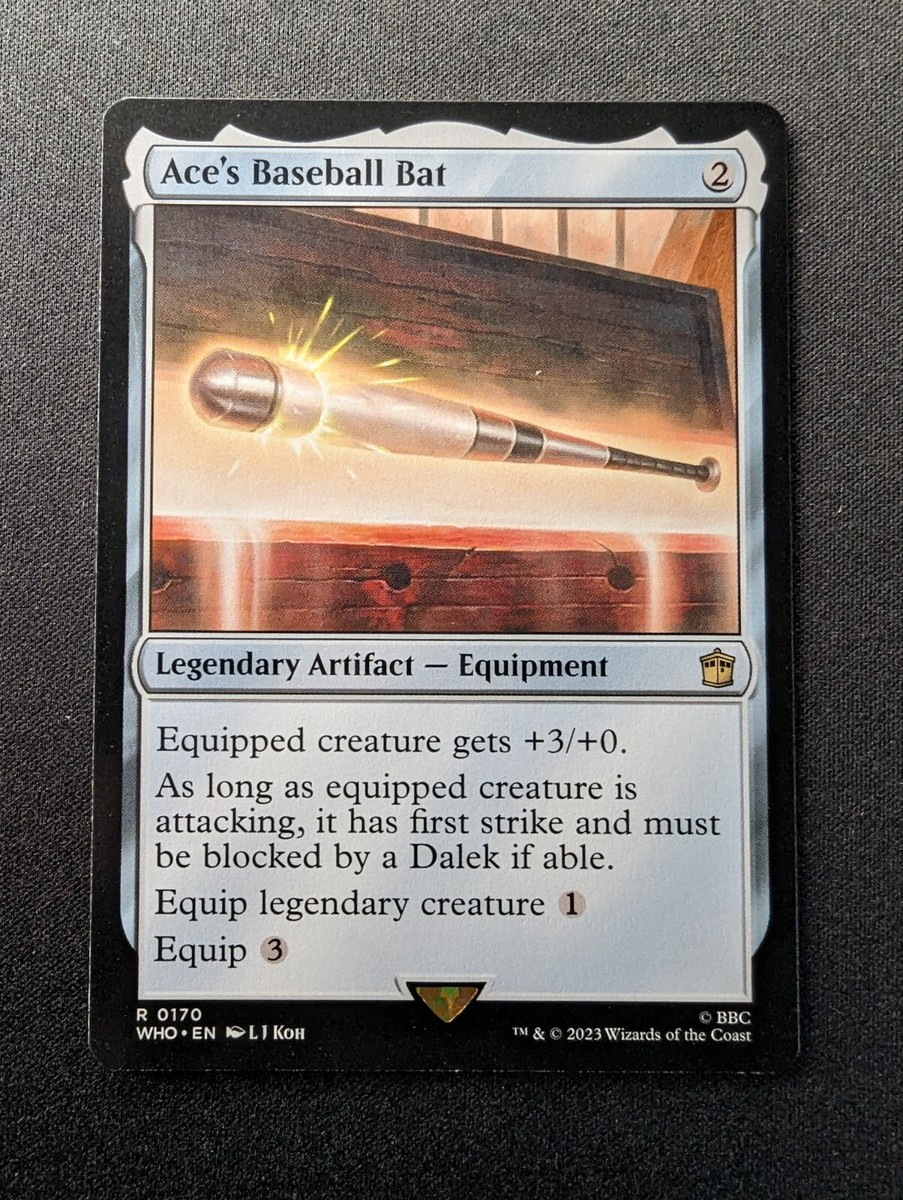 mtg baseball cards ACE'S BASEBALL BAT Doctor Who #170 MTG