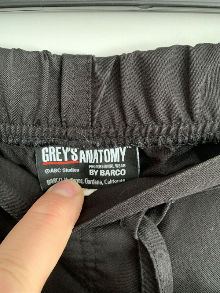 FIGS Technical Collection Small Women’s Black Scrub Top Greys Anatomy