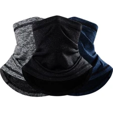 Winter Neck Warmer Gaiter Adjustable Fleece Windproof Face Mask for Men Women