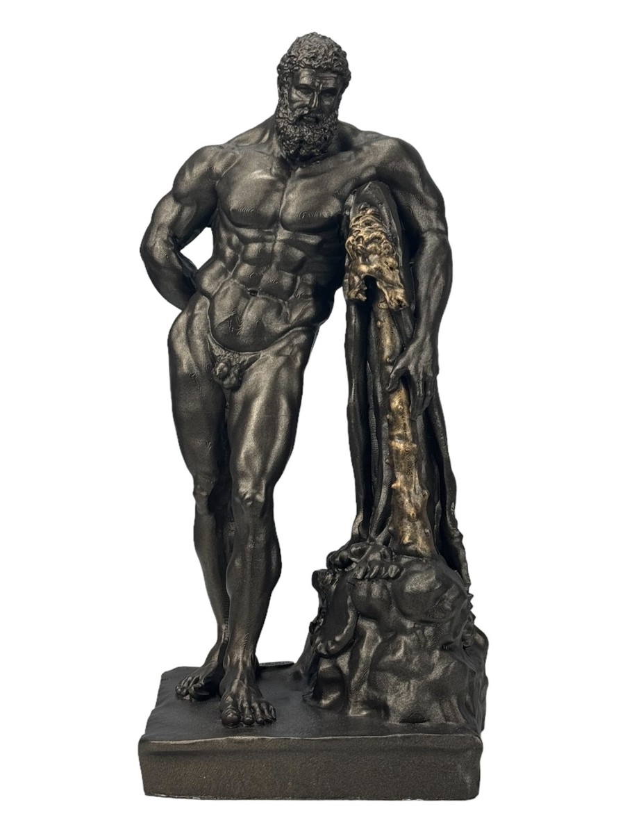 Farnese Hercules Heracles Greek Cast Marble Bronze Color