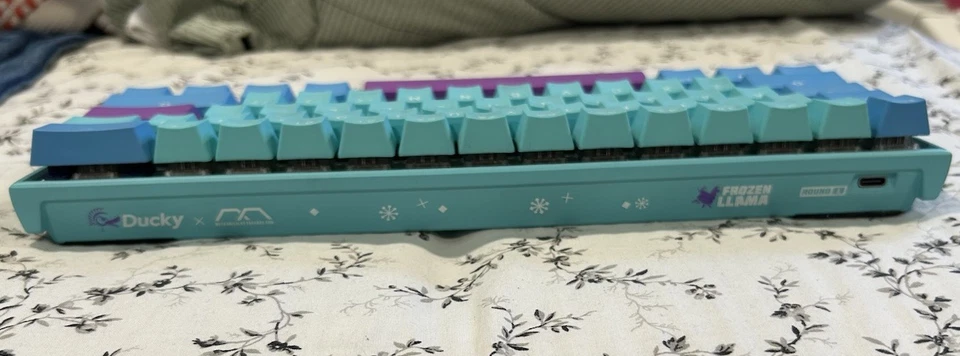 Teclado Interruptor Ducky x MK Frozen Llama Mecha Mini v2 RGB LED 60% Cherry MX Azul Foto 4 de 4