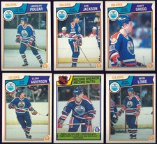 1983-84 OPC EDMONTON OILERS RANDY GREGG ROOKIE CARD #28 + 5 CARD LOT NR-MNT/MINT