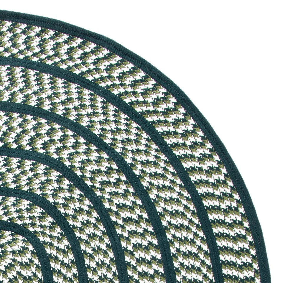 Braided Collection 3' x 5' Oval Ivory / Dark Green BRD401B Handmade Country C... - Image 3 of 3