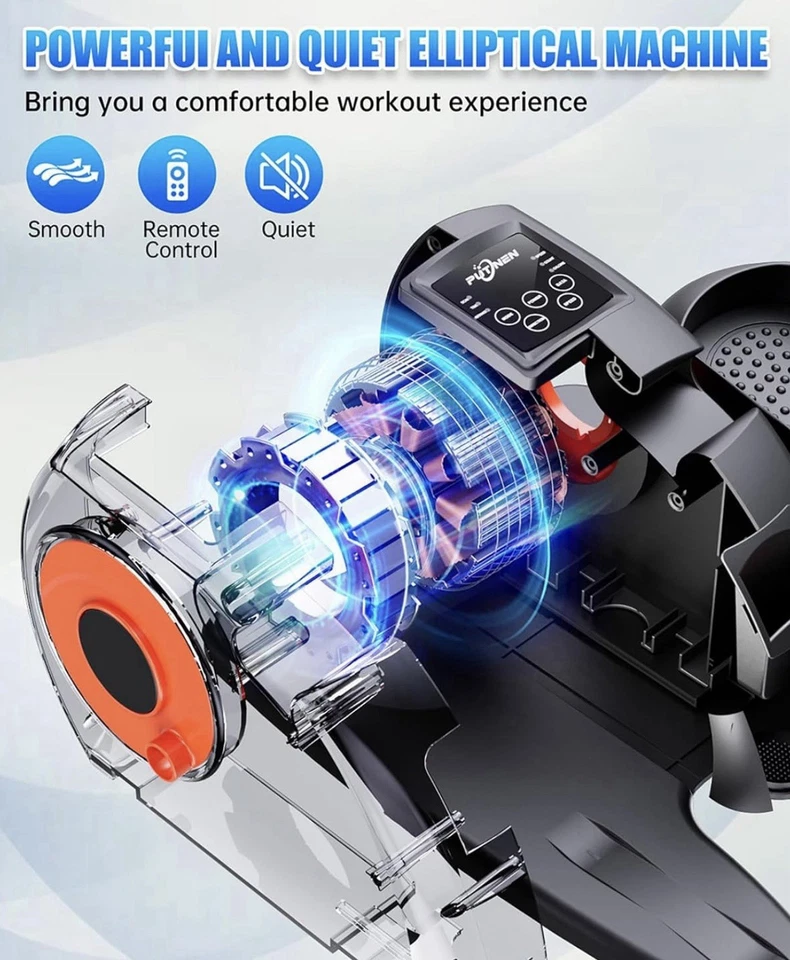 Elliptical Under Desk Elliptical Machine Electric Ellipse Leg Exerciser Quiet - Image 2 of 4