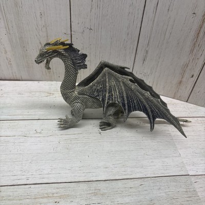Kid Galaxy Poseable Dragon Action Figure Tan Black Adventure Fantasy Toy 5x8.5''