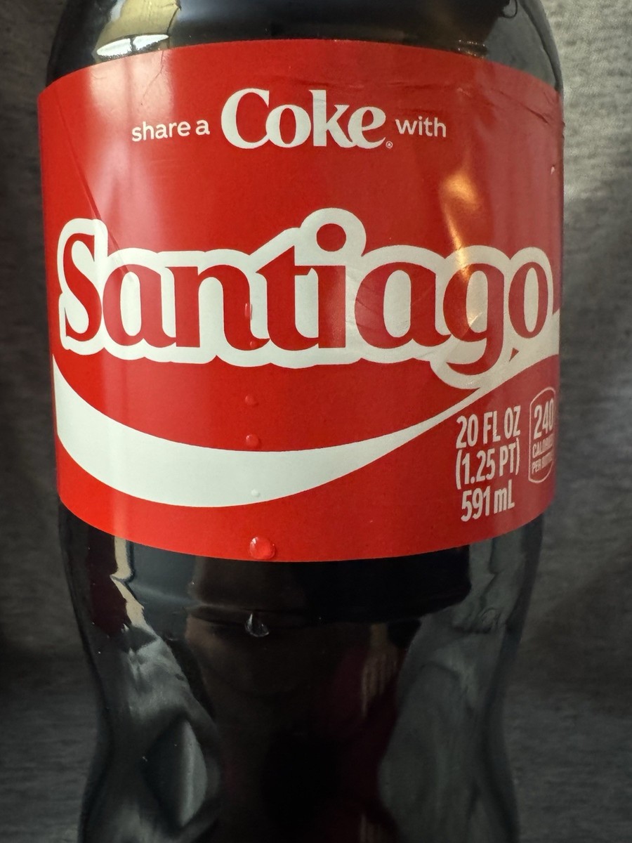 Share a Coke with Santiago 2025 Personalized Gift Coca~Cola