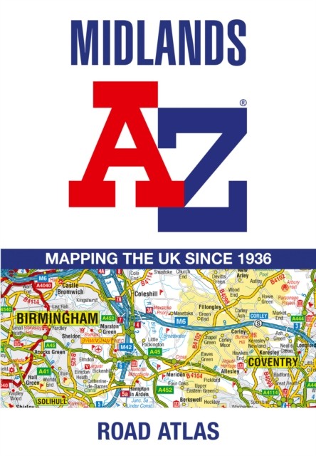Midlands A-Z Road Atlas by A-Z Maps (Paperback Book)