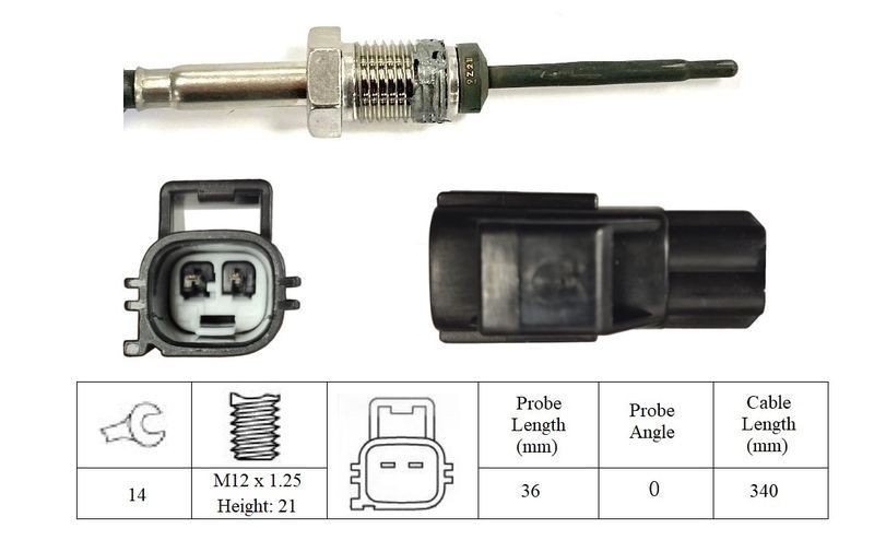Lemark DPF Exhaust Temperature Sensor for Ford Transit 2.2 TDCi 2008-2014