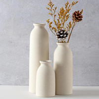 Moderne Keramik Vasen Set, 3-Teilig, Dekorative Blumenvasen In Unterschiedlichen